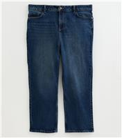 Women's Plus Size Dark Blue Straight Leg Jeans Curves New Look