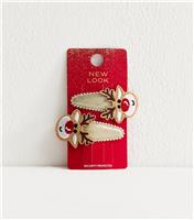 Brown Christmas Reindeer Slides New Look