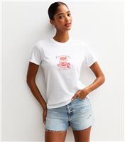 Women's White Jam Jar Print T-Shirt New Look