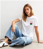 Women's White Wales Print T-Shirt New Look