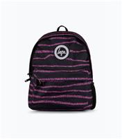 Black Glitter Stripe Backpack School HYPE New Look