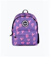 Purple Scribble Hearts Backpack HYPE New Look