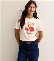 Women's Off White Christmas Capybara Print Relaxed T-Shirt New Look