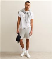 Men's Grey Marl Regular Drawstring Shorts New Look