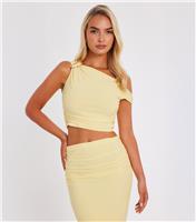 Women's Light Yellow Drop Shoulder Buckle Detail Top Quiz New Look