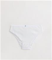 Girls' White Heart Patterned Briefs New Look