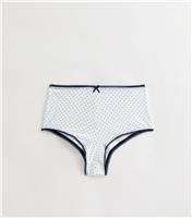 Girls' White Cotton Polka Dot Short Briefs New Look