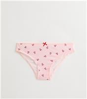 Girls' Pink Candy Cane Heart Briefs New Look