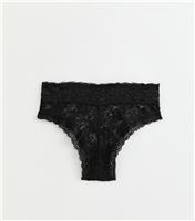 Women's Black Floral Lace Brazilian Briefs New Look