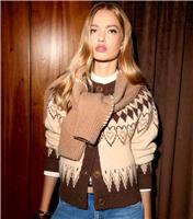 Women's Cream Fairisle Knit Cardigan New Look