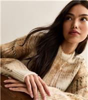 Women's Cream Check Brushed Jumper New Look