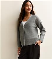 Women's Maternity Mid Grey Single Button Cardigan New Look