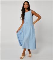 Women's Light Blue Flared Midi Dress Urban Bliss New Look