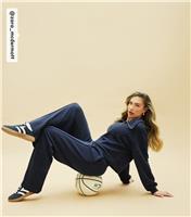 Women's by Zara McDermott Navy Wide Leg Joggers Rise New Look