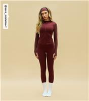 Women's by Zara McDermott Burgundy V-Waist Leggings Rise New Look