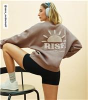 Women's by Zara McDermott Mink Raised Logo Sweatshirt Rise New Look