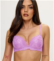 Women's Lilac Lace Padded Plunge Bra Ann Summers New Look