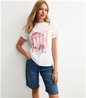 Women's White Deck Chair Print T-Shirt New Look