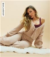 Women's by Zara McDermott Brown Knitted Tie Front Cardigan Rise New Look