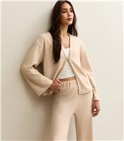 Women's Cream Soft Touch Long Sleeve Cardigan New Look