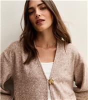 Women's Brown Soft Touch Long Sleeve Cardigan New Look