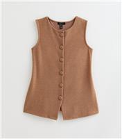 Women's Maternity Camel Compact Knit Split Waistcoat New Look