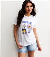 Women's White Amalfi Box Print T-Shirt New Look