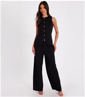 Women's Black Woven Trouser Quiz New Look