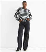 Women's Stripe Chunky Knit Jumper Gini London New Look