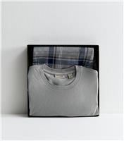 Men's Mid Grey T-Shirt and Shorts Pyjama Gift Set Only and Sons New Look