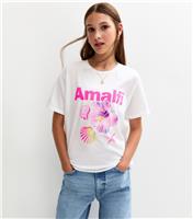 Girls' White Amalfi Shell Print T-shirt New Look