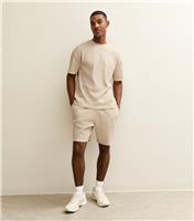 Men's Stone Regular Waffle Texture Shorts New Look