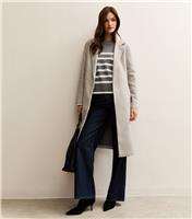 Women's Tall Light Grey Longline Formal Coat New Look