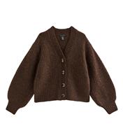 Women's Brown Chunky Knit V-Neck Cardigan New Look