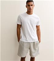 Men's Grey Marl Regular Drawstring Shorts New Look