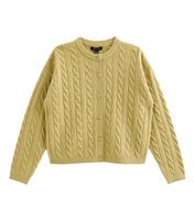 Women's Green Cable Knit Cardigan New Look