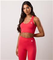 Women's Bright Pink 365 Logo Print Tank Top Gym King New Look