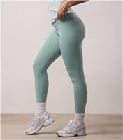 Women's Light Green 365 Scrunched Back Leggings Gym King New Look