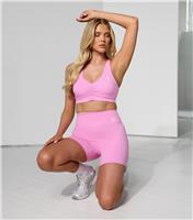 Women's Pink 365 Ruched Sports Bra Gym King New Look