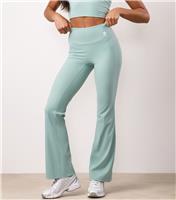 Women's Light Green 365 Flared Trousers Gym King New Look