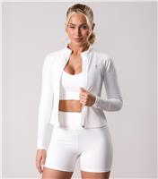 Women's White 365 Logo Embroidered Zip Up Top Gym King New Look