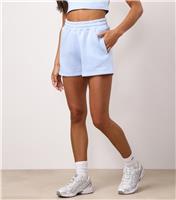 Women's Light Blue 365 Fleece Shorts Gym King New Look