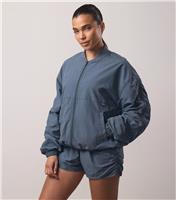 Women's Dark Blue Windbreaker Jacket Gym King New Look