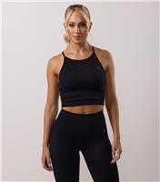 Women's Black Sculpting Seamless Tank Top Gym King New Look