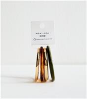 Pack of 4 Gold Tone and Resin Bangles New Look