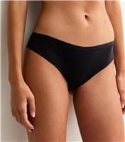 Women's Black No VPL Lace Back Brazilian Briefs New Look