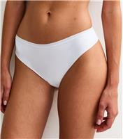 Women's White No VPL Lace Back Brazilian Briefs New Look