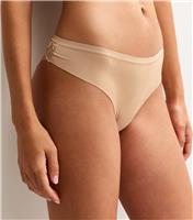 Women's Tan No VPL Lace Back Brazilian Briefs New Look