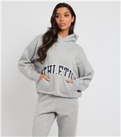 Women's Grey Athletics Print Hoodie Urban Bliss New Look