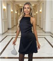 Women's Black Diamante Racer Slip Mini Dress AX Paris New Look